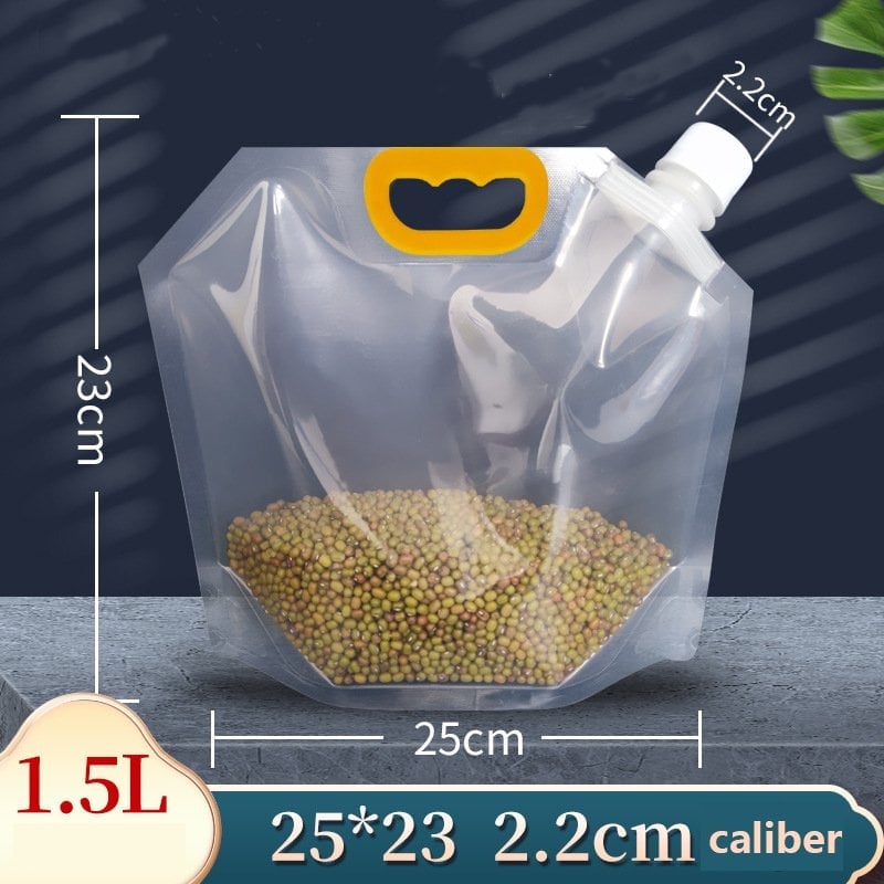 📢📢Stand-Up Food Storage Pouch with Handle & Pour Spout | Bug & Moisture Proof, BPA-Free