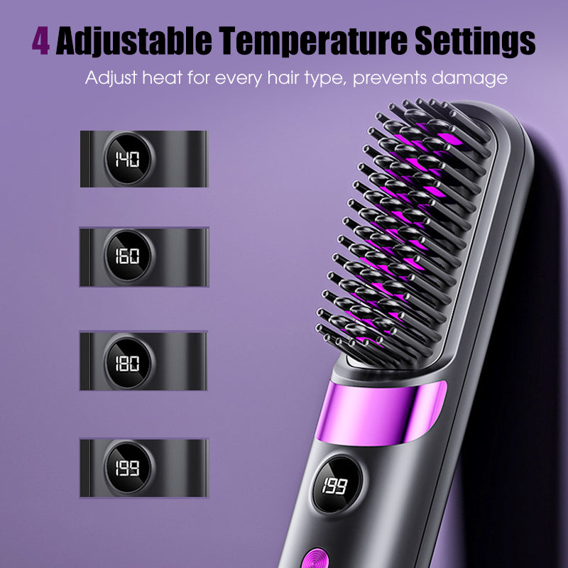 3-in-1 Portable Cordless Hair Straightener Comb
