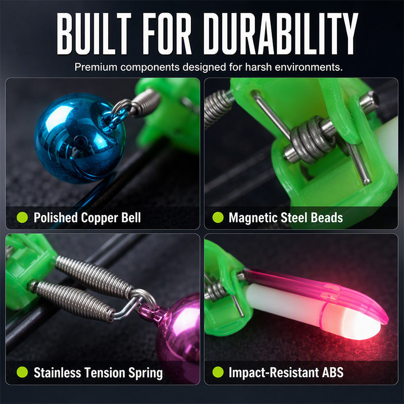 Night Fishing Bite Alarm with Dual Alert Bell