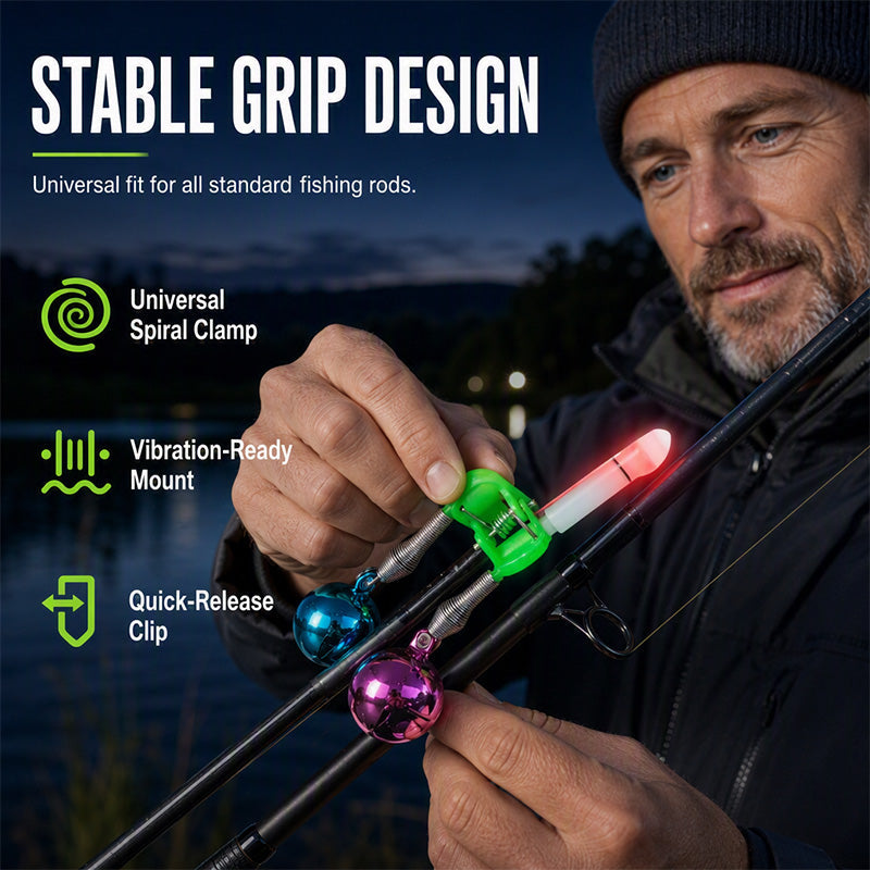 Night Fishing Bite Alarm with Dual Alert Bell