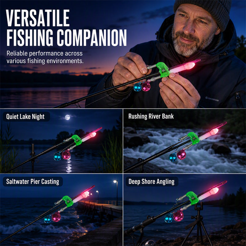 Night Fishing Bite Alarm with Dual Alert Bell