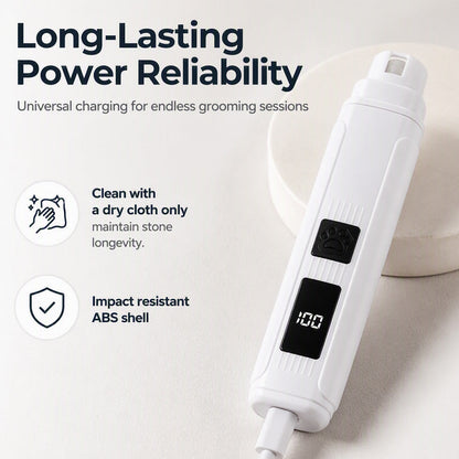 💨 50% OFF! Electric Pet Nail Grinder – Whisper‑quiet, 3‑step gentle grinding. LED power display & USB‑C rechargeable – stress‑free grooming! 🛡️✨