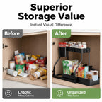 🔥2026 hot sale🔥.2-Tier Pull-Out Under Sink Organizer.The kitchen, bathroom, and bedroom—these storage solutions help keep your home clean and tidy.