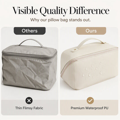 Large Capacity Pillow Makeup Bag with Handle
