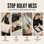 Portable Retractable Roll-Up Shopping Bag