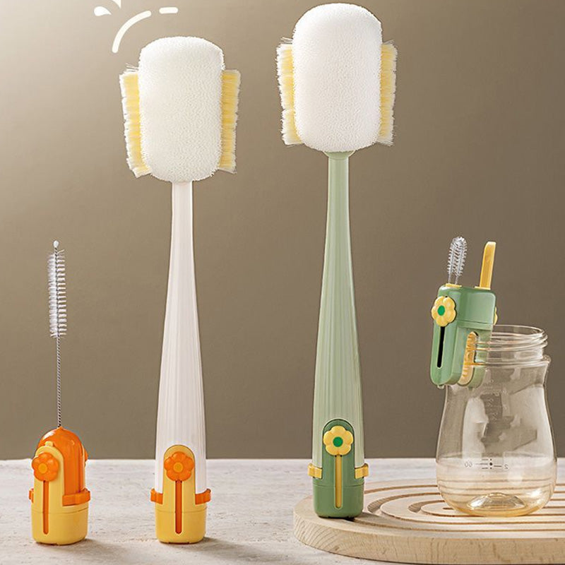 🎉 2026 Sale — Over 25,000 Sold! 🧽 5-in-1 Bottle Cleaning Brush Set – Sponge, Straw, Lip, Gap & Hook – Every Corner Sparkling Clean! ✨