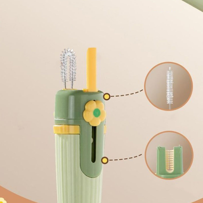 🎉 2026 Sale — Over 25,000 Sold! 🧽 5-in-1 Bottle Cleaning Brush Set – Sponge, Straw, Lip, Gap & Hook – Every Corner Sparkling Clean! ✨