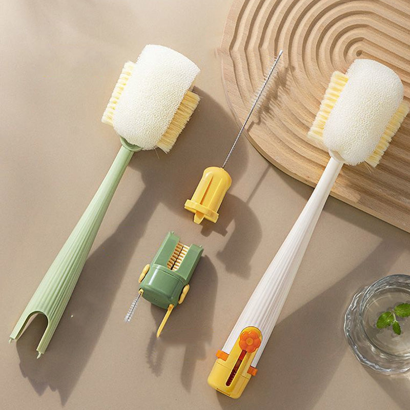 🎉 2026 Sale — Over 25,000 Sold! 🧽 5-in-1 Bottle Cleaning Brush Set – Sponge, Straw, Lip, Gap & Hook – Every Corner Sparkling Clean! ✨