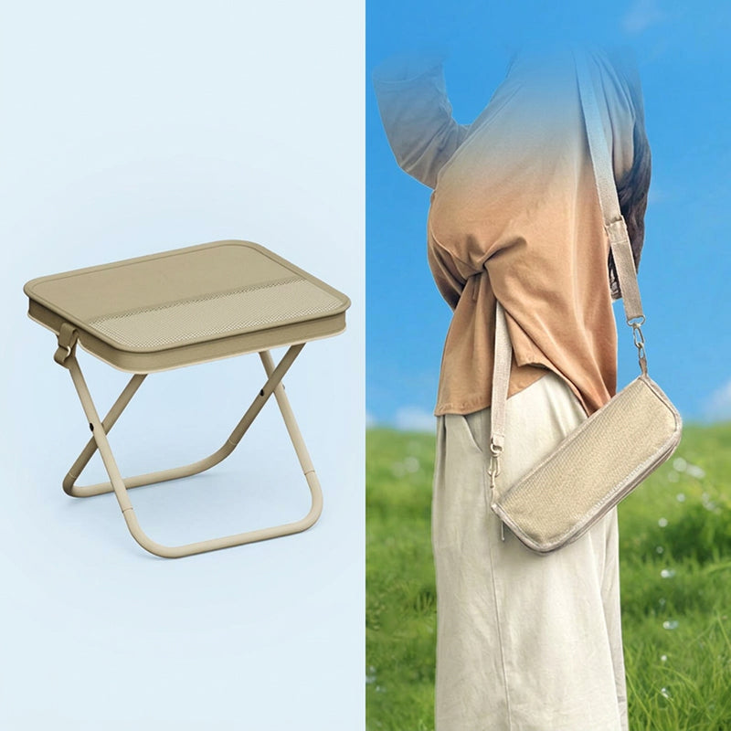Portable Folding Stool with Handbag Design