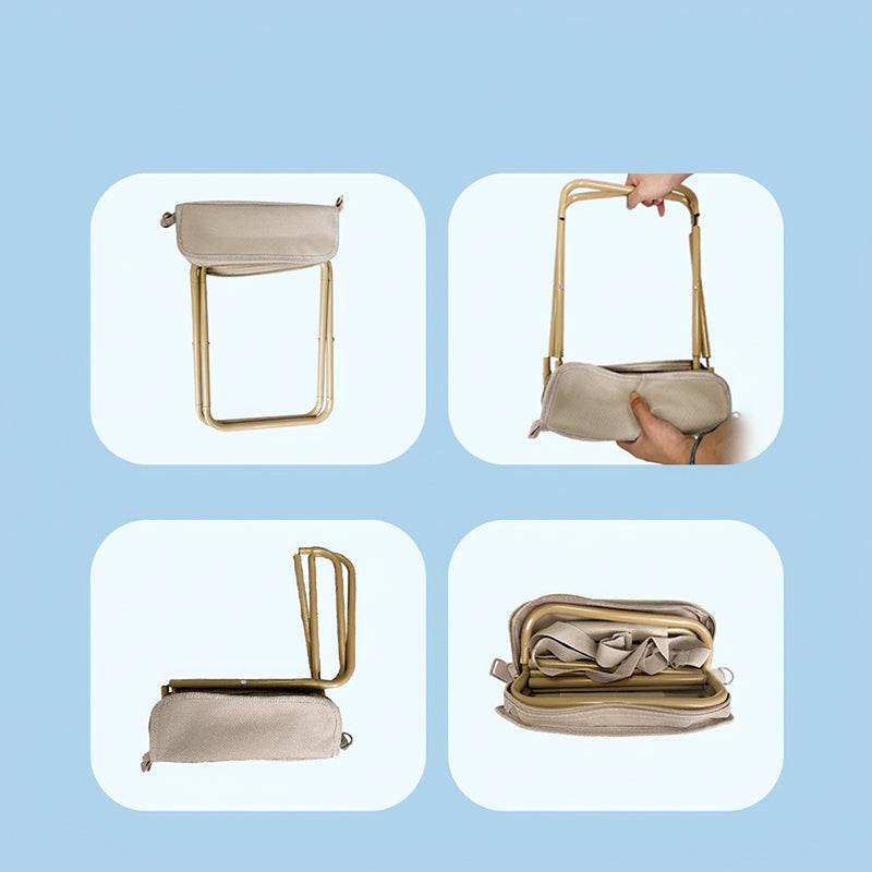 Portable Folding Stool with Handbag Design