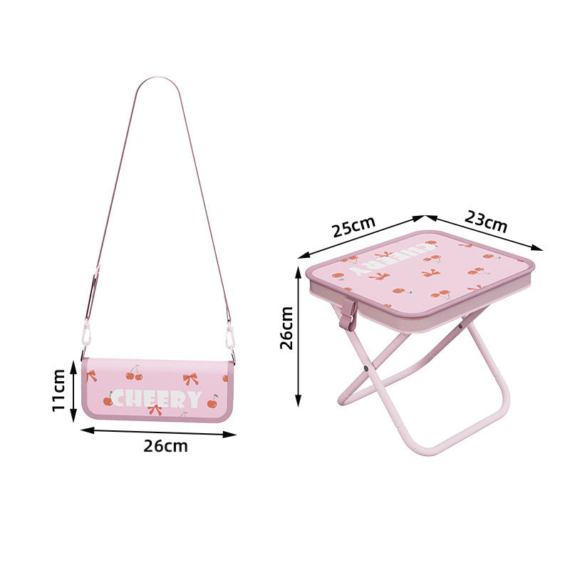 Portable Folding Stool with Handbag Design