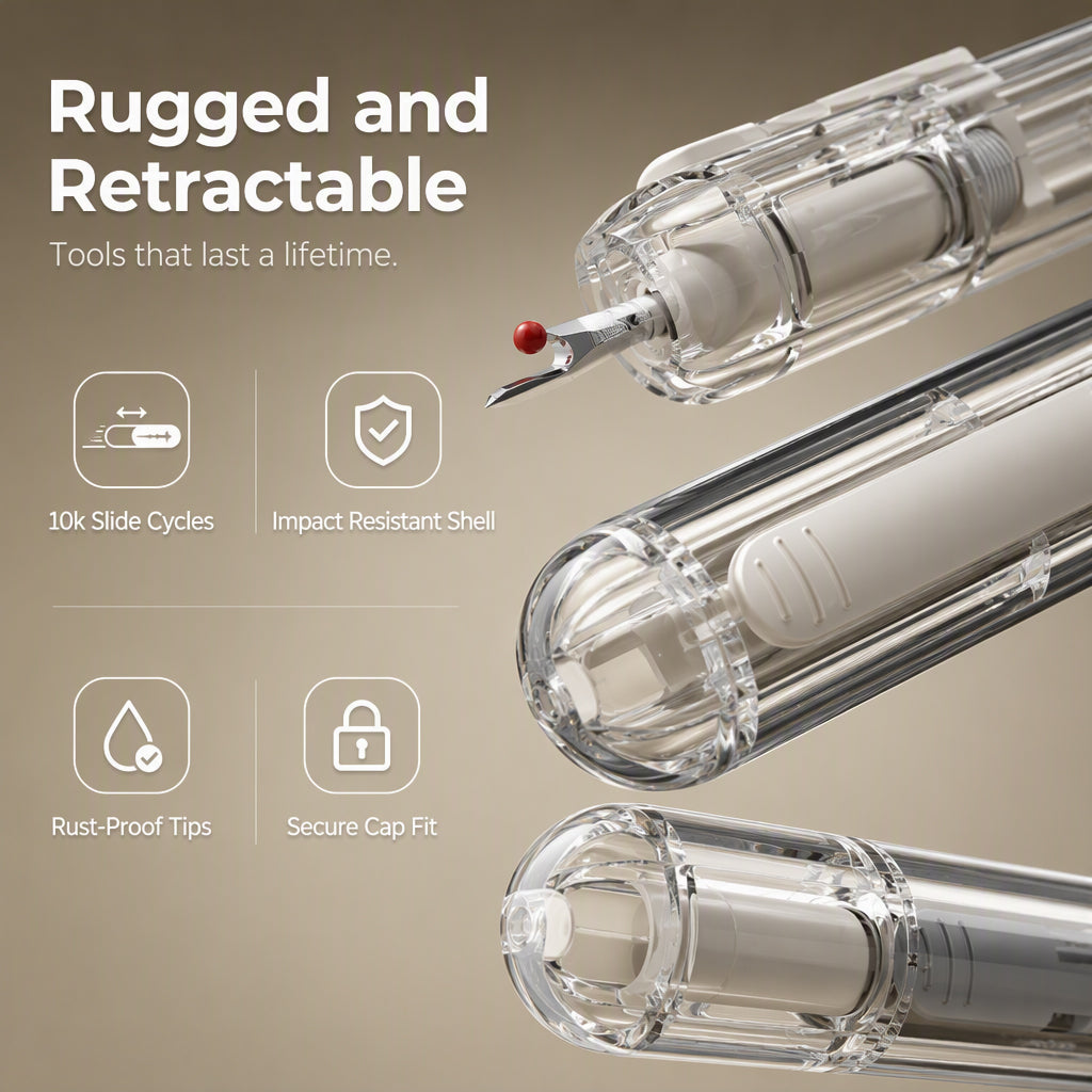 Multi-Functional Sewing Tool with Threader and Stitch Ripper