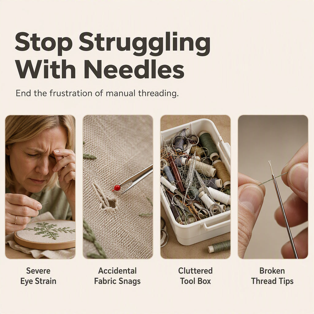 Multi-Functional Sewing Tool with Threader and Stitch Ripper