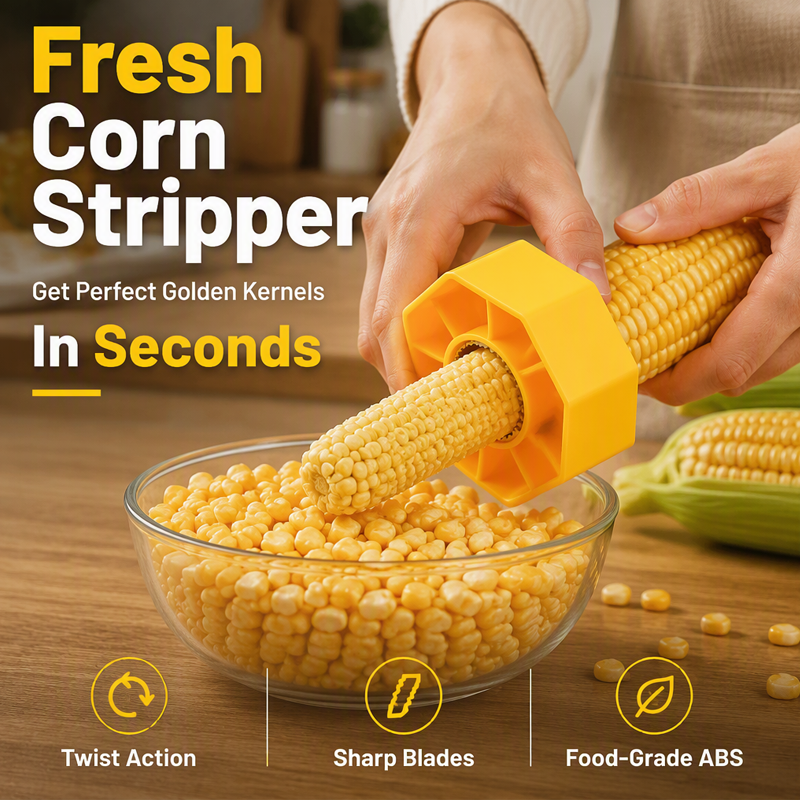 🌽🔥50% OFF! Portable Manual Corn Stripper Tool for Kitchen and Outdoors – Strip Fresh Kernels in Seconds, No Electricity Needed! 🏕️✨