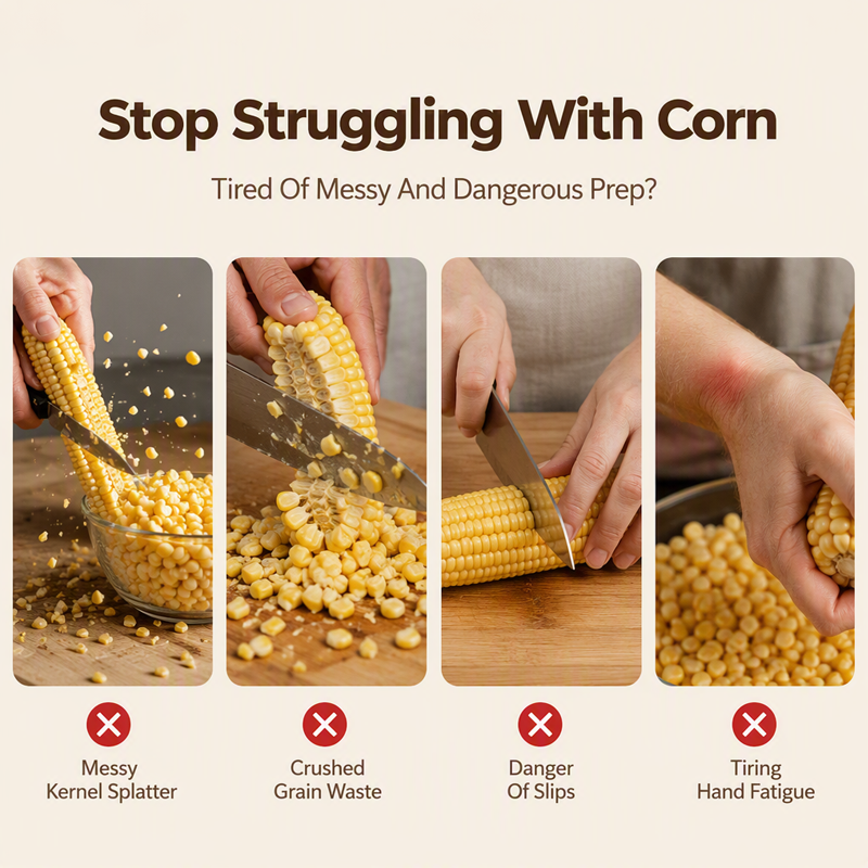 🌽🔥50% OFF! Portable Manual Corn Stripper Tool for Kitchen and Outdoors – Strip Fresh Kernels in Seconds, No Electricity Needed! 🏕️✨