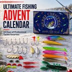 Christmas Fishing Lure Advent Calendar Blind Box Set with Minnow Popper Spoons