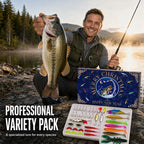 Christmas Fishing Lure Advent Calendar Blind Box Set with Minnow Popper Spoons
