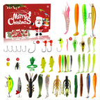 Christmas Fishing Lure Advent Calendar Blind Box Set with Minnow Popper Spoons