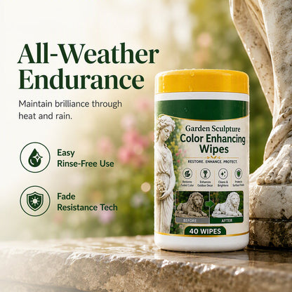 Outdoor Garden Sculpture Color Enhancing and Cleaning Wipes 40-Count