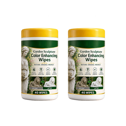 Outdoor Garden Sculpture Color Enhancing and Cleaning Wipes 40-Count
