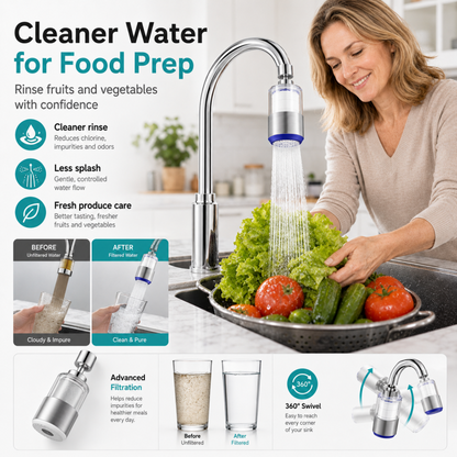🥳HOT SALE! 360° Swivel Kitchen Faucet Filter💧✨