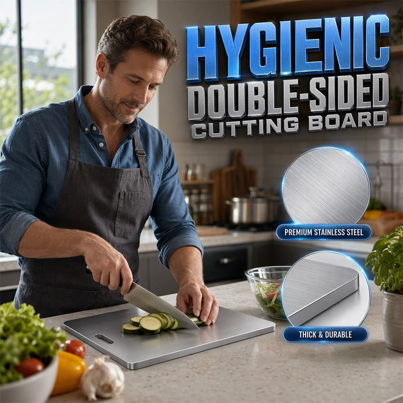 Stainless Steel Double-Sided Cutting Board