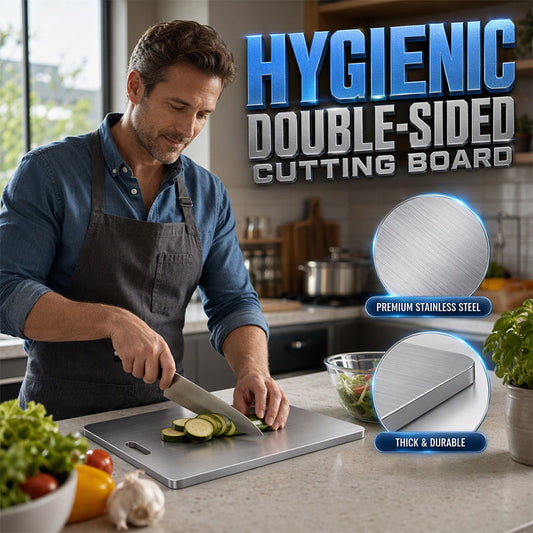 Stainless Steel Double-Sided Cutting Board