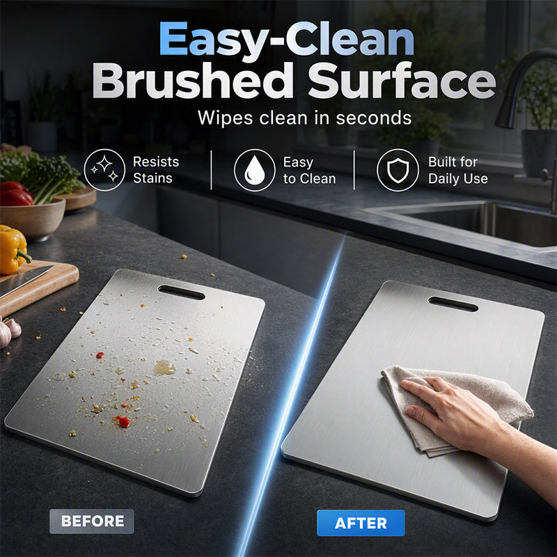 Stainless Steel Double-Sided Cutting Board