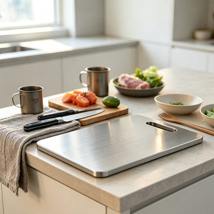 Stainless Steel Double-Sided Cutting Board