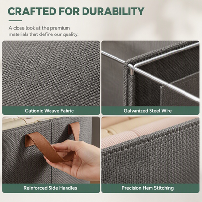 Foldable Storage Basket with Handles