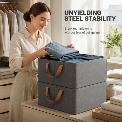 Foldable Storage Basket with Handles