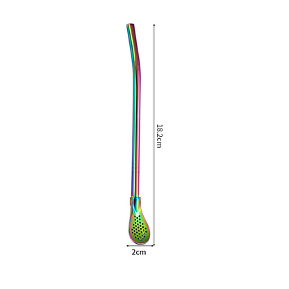 2-in-1 tea filter, spoon and straw