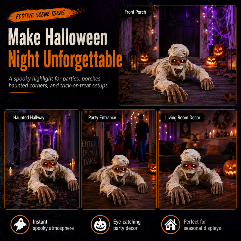 Electric Crawling Mummy Halloween Prop