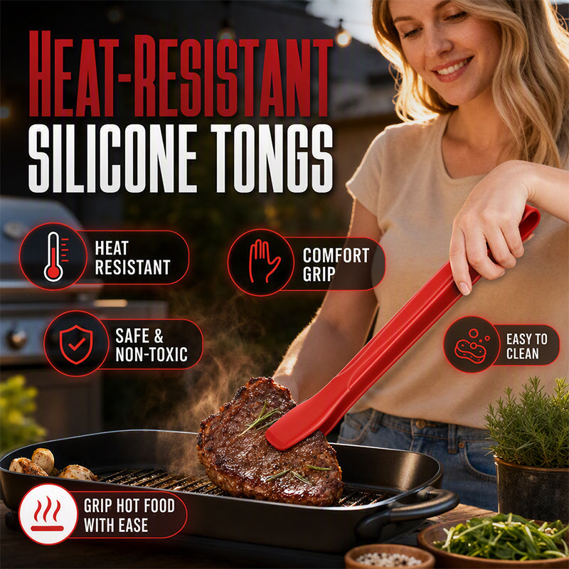 Multipurpose Food Grade Silicone Kitchen Tongs