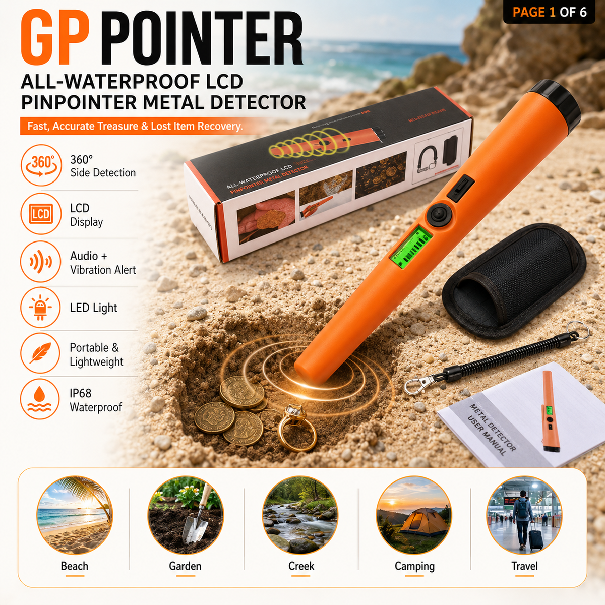 High Sensitivity Handheld Metal Detector