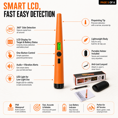 High Sensitivity Handheld Metal Detector