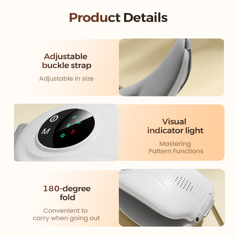 Visual Bluetooth Eye Massager with Heat & Music
