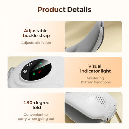 Visual Bluetooth Eye Massager with Heat & Music