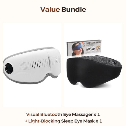 Visual Bluetooth Eye Massager with Heat & Music