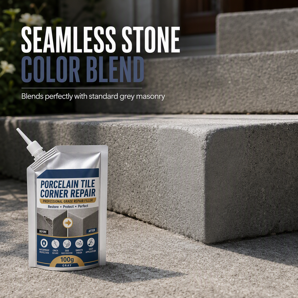 🥳2026 HOT SALE🥳💞50K+ SOLD! ❄️🛡️ Waterproof Corner Repair Filler – repels water, prevents winter freeze damage. Durable compound stops crumbling edges for years. One repair, long-lasting! 🏠💚