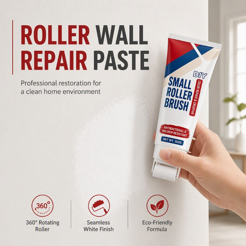 Waterproof Wall Repair Paste with Integrated Small Roller Brush