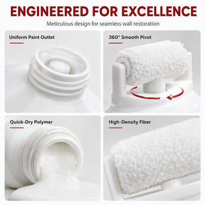 Waterproof Wall Repair Paste with Integrated Small Roller Brush