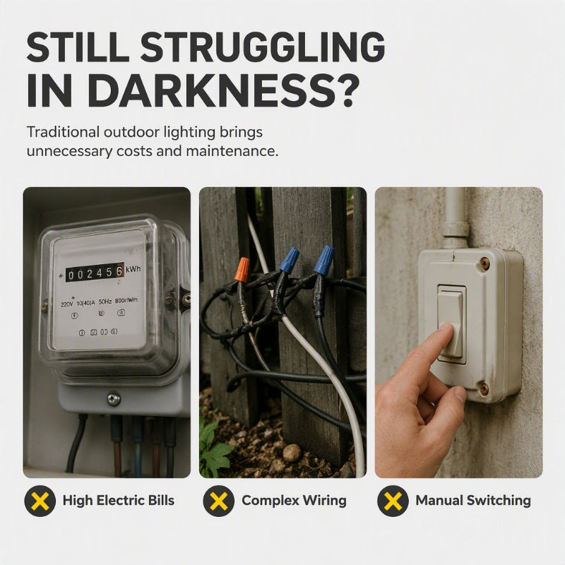 ☀️Solar Gutter & Fence LED Lights | Outdoor IP65 Waterproof Wall Lights with Auto Dusk to Dawn Sensor, No Wiring