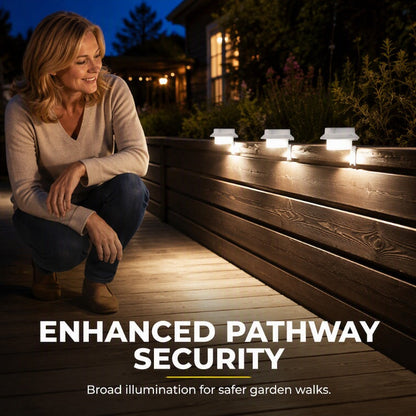 ☀️Solar Gutter & Fence LED Lights | Outdoor IP65 Waterproof Wall Lights with Auto Dusk to Dawn Sensor, No Wiring