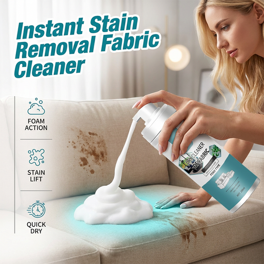 No-Rinse Fabric Cleaner Foam — Upholstery & Carpet Stain Remover Spray for Sofas, Couches, Mattresses & Car Seats, Quick-Dry Waterless Formula, No Residue, Safe for Kids & Pets, 200ml