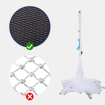 Hand Cast Fishing Net | 3/8" Mesh Bait Cast Net with Heavy Duty Sinkers for Saltwater & Freshwater