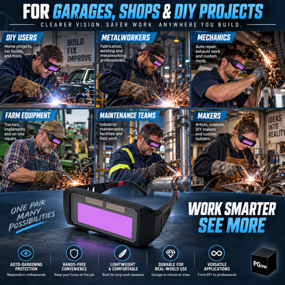 Auto-Darkening Welding Goggles | Shade 11 True Color, UV/IR Protection for MIG TIG ARC
