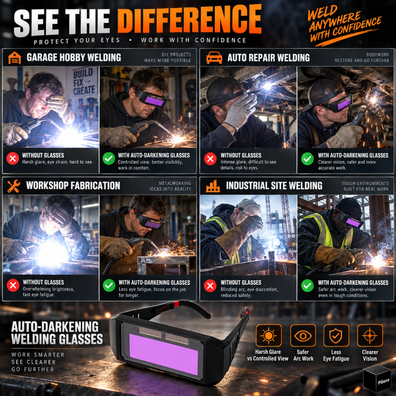 Auto-Darkening Welding Goggles | Shade 11 True Color, UV/IR Protection for MIG TIG ARC