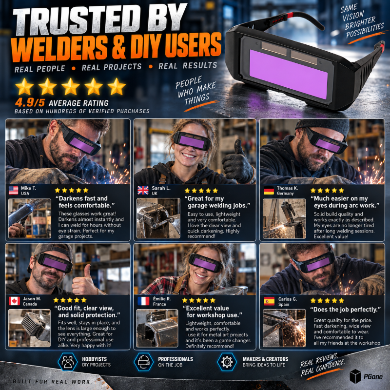 Auto-Darkening Welding Goggles | Shade 11 True Color, UV/IR Protection for MIG TIG ARC
