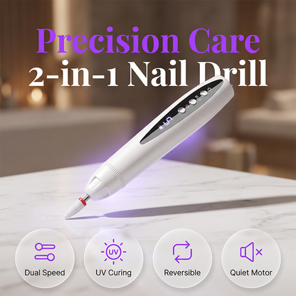 2-in-1 Cordless Nail Drill & UV Curing Lamp | 5-Speed Rechargeable for Gel & Acrylic
